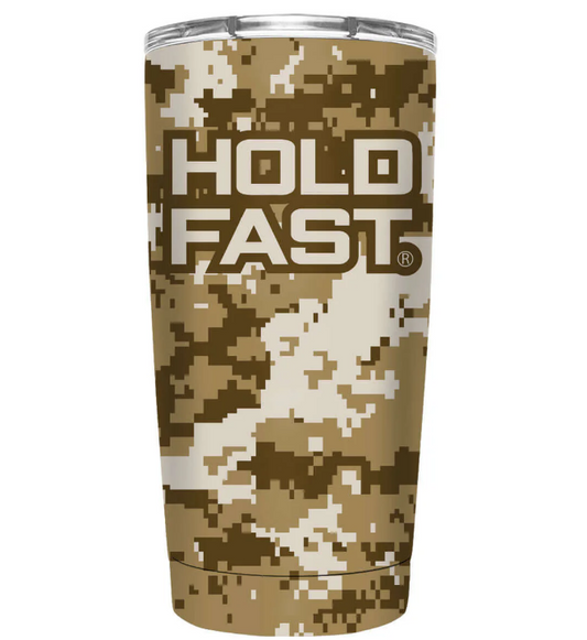 HOLD FAST 20oz Stainless Steel Tumbler in Digital Desert Camo