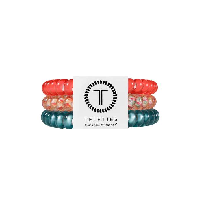 Teleties Small Hair Ties - Coral Craze