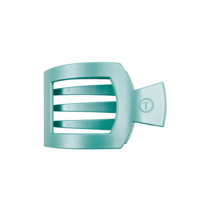 Teleties Medium Flat Square Hair Clip - Totally Turquoise