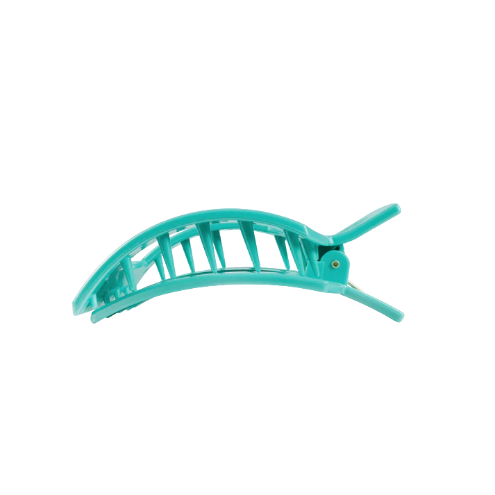 Teleties Medium Flat Square Hair Clip - Totally Turquoise