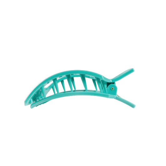 Teleties Medium Flat Square Hair Clip - Totally Turquoise