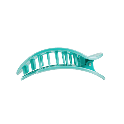 Teleties Flat Round Hair Clip Medium - Totally Turquoise