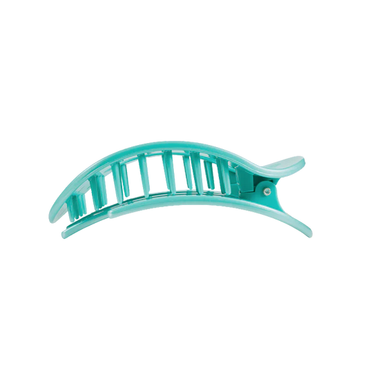 Teleties Flat Round Hair Clip Medium - Totally Turquoise
