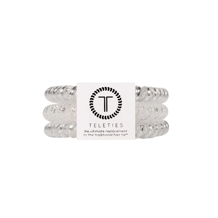 Teleties Small Hair Ties - Silver Slay