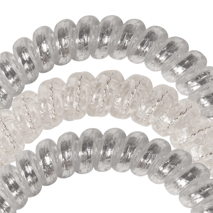 Teleties Small Hair Ties - Silver Slay