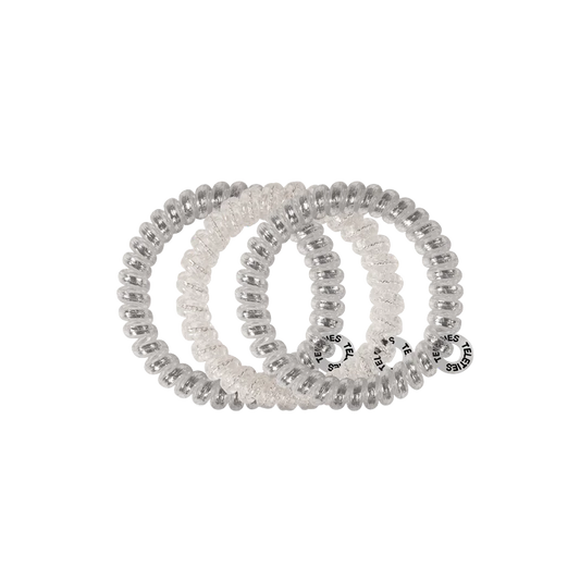 Teleties Small Hair Ties - Silver Slay