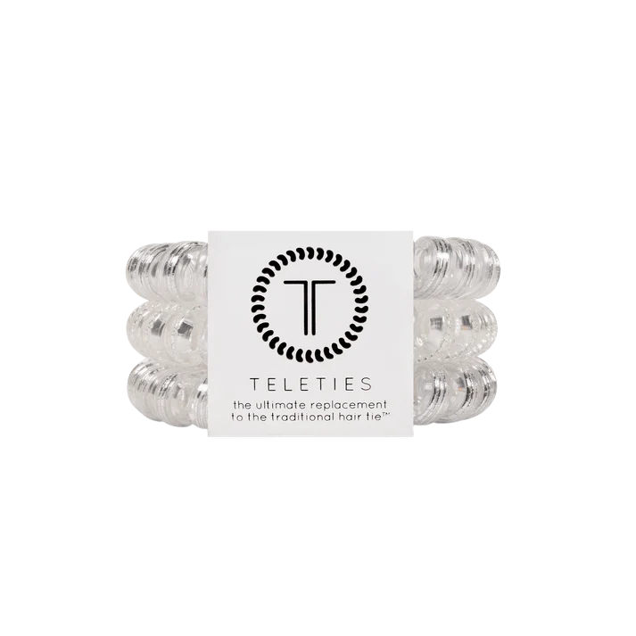 Teleties Large Hair Ties - Silver Slay
