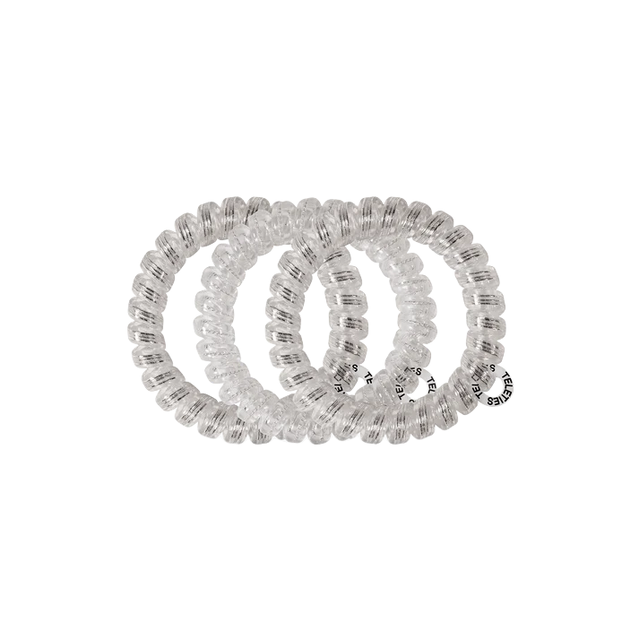 Teleties Large Hair Ties - Silver Slay
