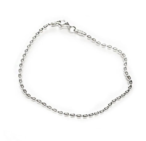 722 KAR512 Southern Gates Sterling Silver 8in 1.8mm Sterling Silver Rice Bead Bracelet 0
