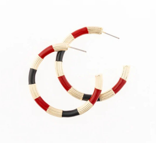 Michelle McDowell Ginger Earrings in Garnet & Black