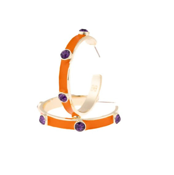Michelle McDowell Katherine Earrings in Purple & Orange