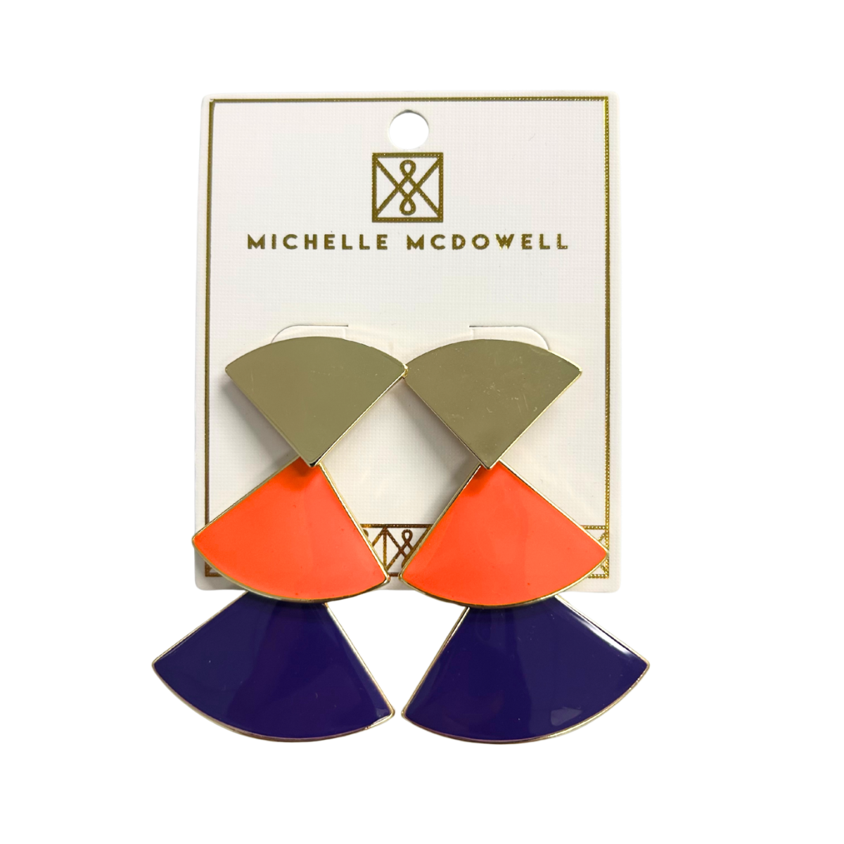 Michelle McDowell Rita Earrings in Purple & Orange