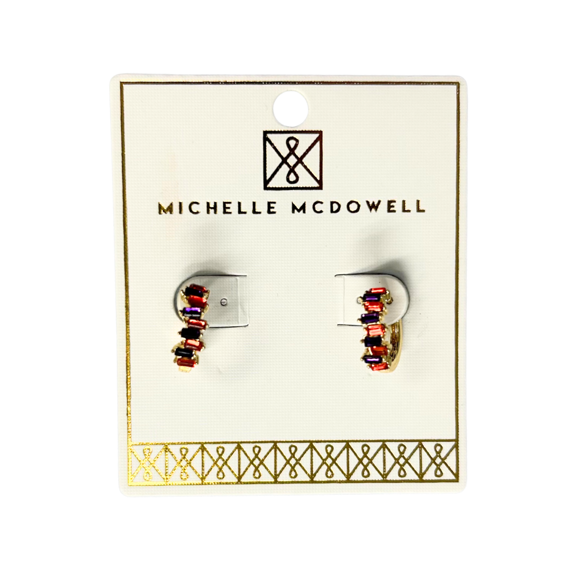 Michelle McDowell Kay Earrings in Purple & Orange