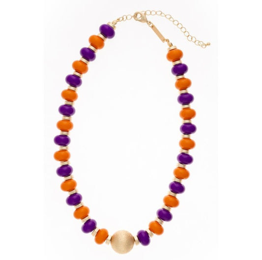 Michelle McDowell Kylie Necklace in Orange & Purple