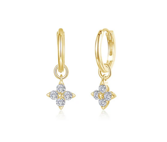 Lafonn .40CTTW Lassaire Diamond Trillium Huggie Hoops