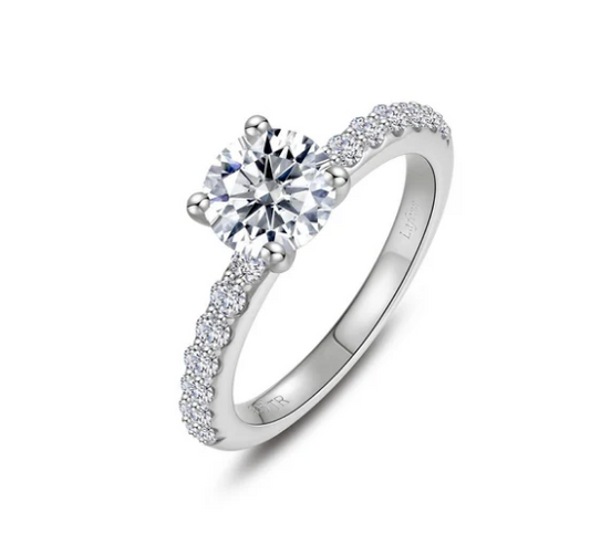 Lafonn 1.70CTTW Lassaire Diamond Silver Angel Engagement Ring