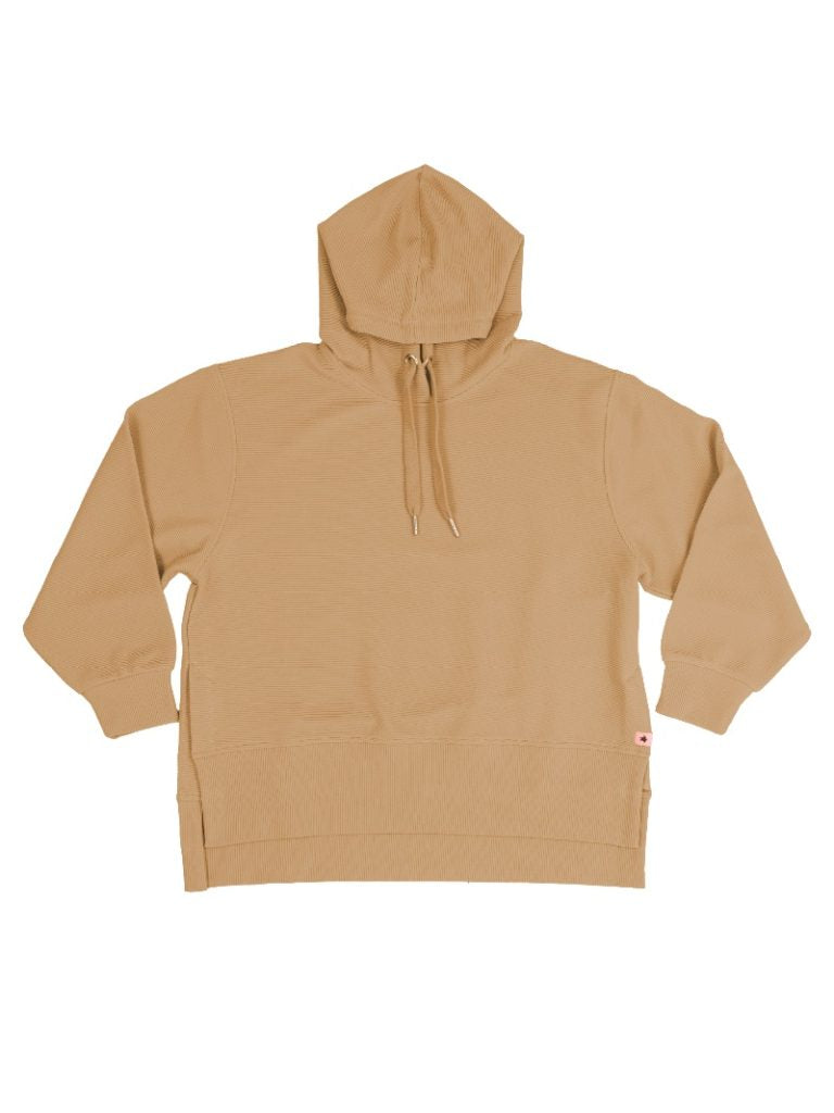 Simply Southern Ribbed Hoodie - Latte