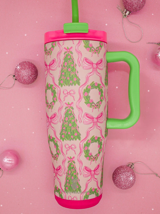 Simply Southern 40oz Holiday Tumbler - Tree & Bows