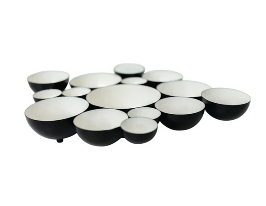 Nora Fleming Black and White Bubble Bowl