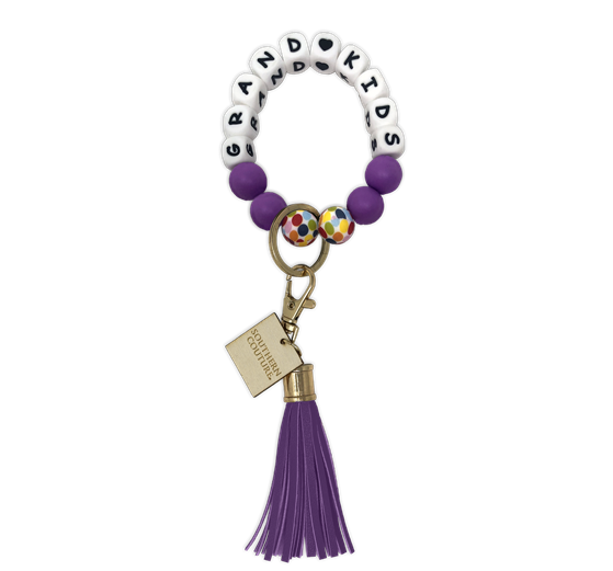Grandkids Silicone Beaded Keychain