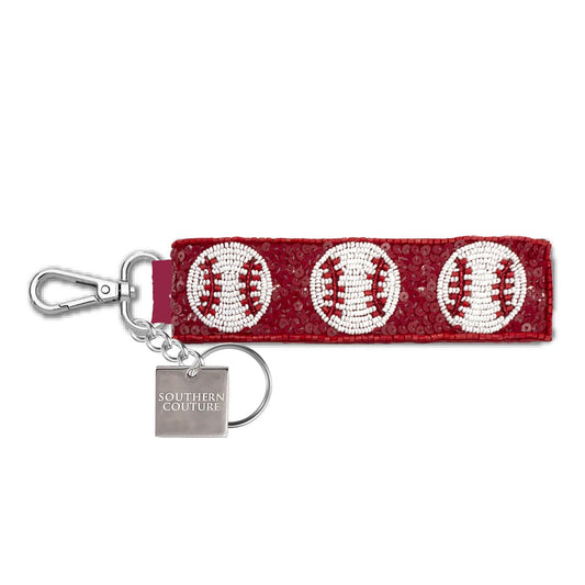 SCABKC2 Southern Couture Beaded Baseball Keychain