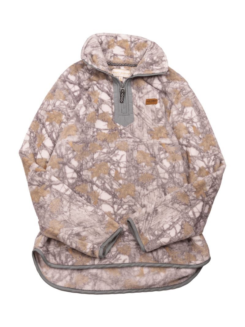 Simply Southern Y-Neck Pullover - White Camo