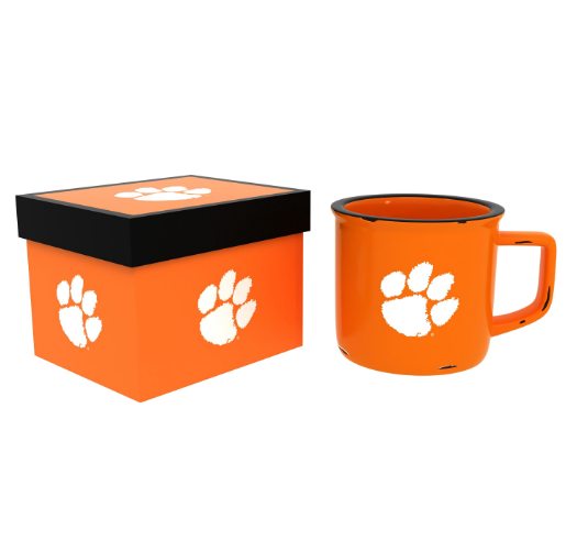 Clemson University Ceramic Camp Cup with Enamel Finish