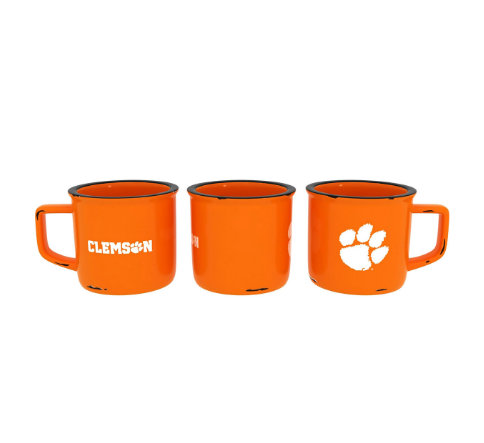 Clemson University Ceramic Camp Cup with Enamel Finish