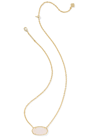 Kendra Scott Elisa Statement Short Necklace in Gold Iridescent Drusy