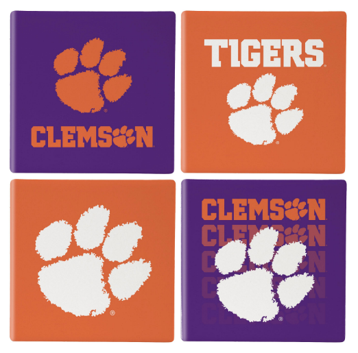 Clemson University Ceramic Coasters Set