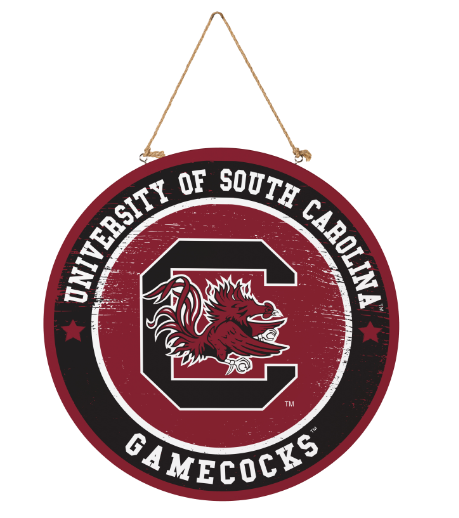 University of South Carolina Round Door Decor with Hanging Rope