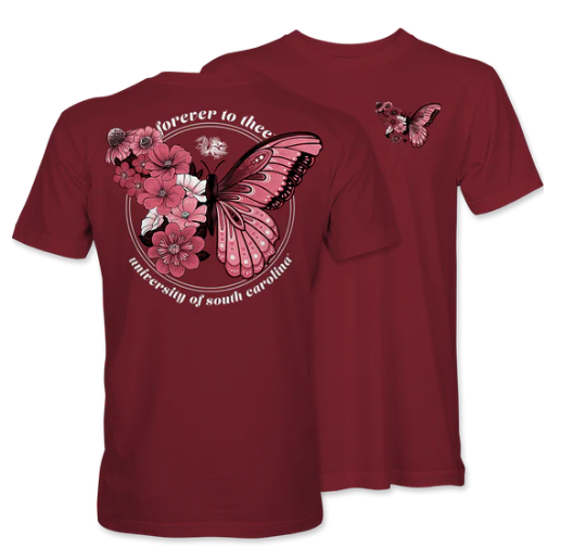 University of South Carolina Butterfly Short Sleeve T-Shirt