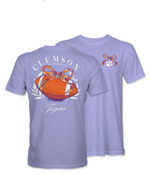 Youth Clemson University Bow Short Sleeve T-Shirt