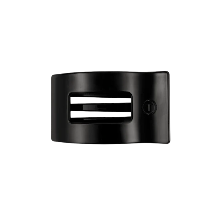Teleties Small Flat Rectangle Hair Clip - Jet Black