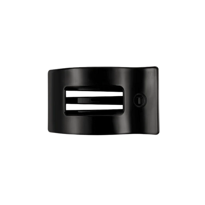 Teleties Small Flat Rectangle Hair Clip - Jet Black