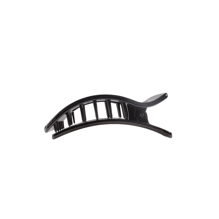 Teleties Small Flat Rectangle Hair Clip - Jet Black