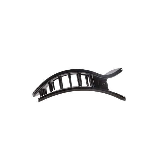 Teleties Small Flat Rectangle Hair Clip - Jet Black