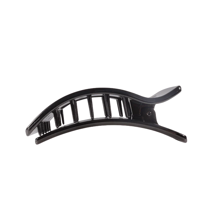 Teleties Medium Flat Rectangle Hair Clip - Jet Black