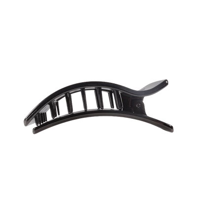 Teleties Medium Flat Rectangle Hair Clip - Jet Black