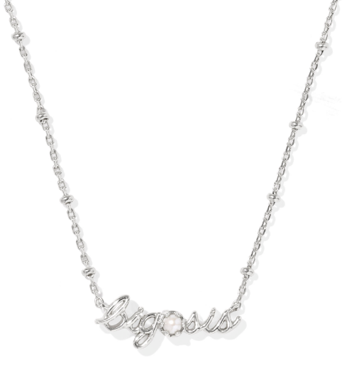 Kendra Scott Big Sis Short Necklace in Silver Freshwater Cultured Pearl