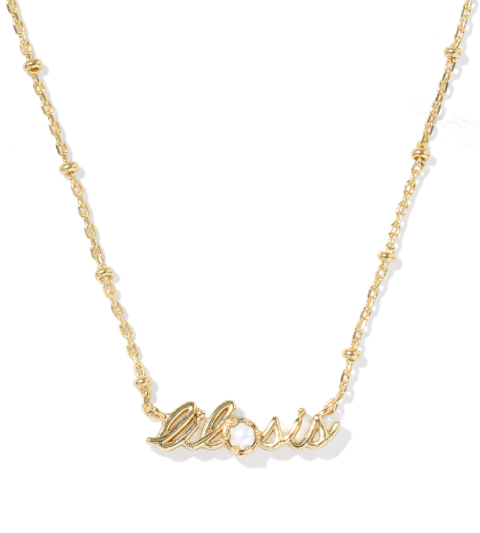 Kendra Scott Lil Sis Short Necklace in Gold Freshwater Cultured Pearl