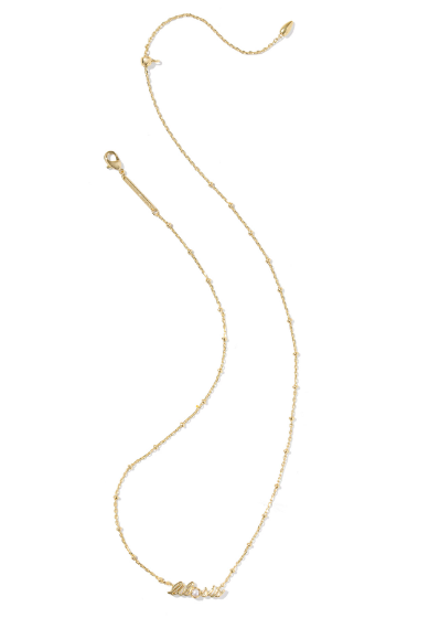 Kendra Scott Lil Sis Short Necklace in Gold Freshwater Cultured Pearl