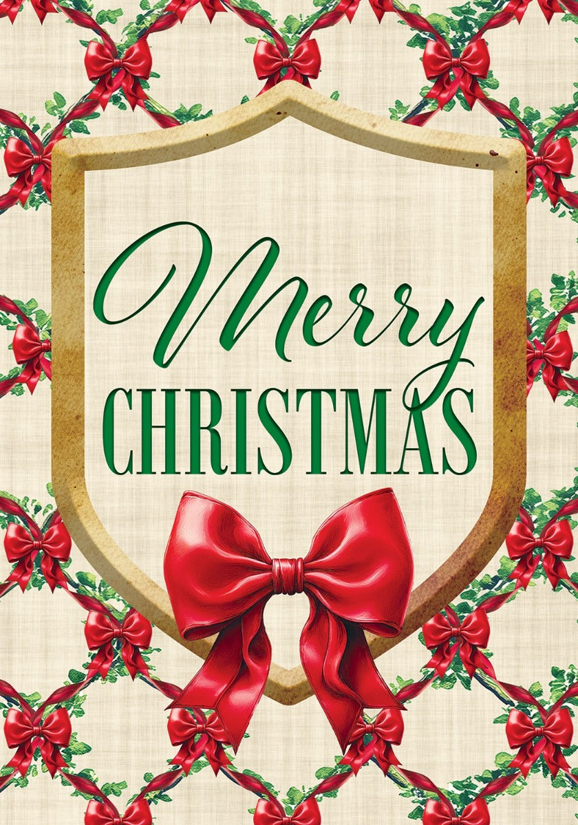 Christmas Bows Garden Flag