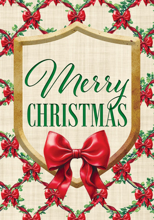 Christmas Bows House Flag