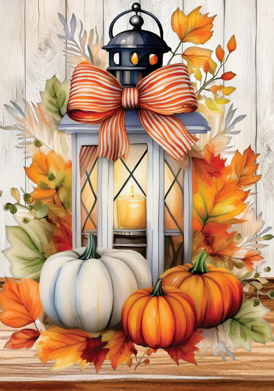Pumpkin Lantern Garden Flag