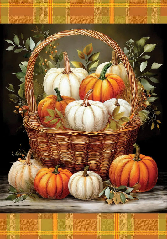 Pumpkin Basket Garden Flag