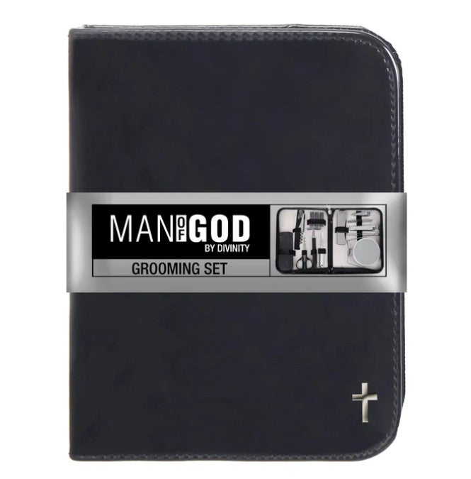 Man Of God: Black Grooming Kit in Black