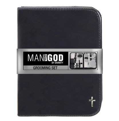 Man Of God: Black Grooming Kit in Black