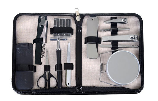 Man Of God: Black Grooming Kit in Black