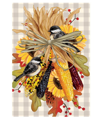 Ornament Corn Burlap Garden Flag